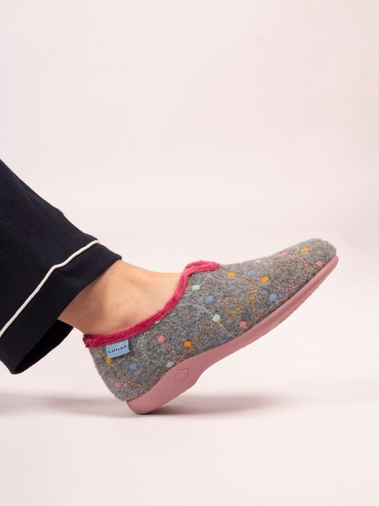 Lunar Grey Helsinki Full Slippers - Image 1 of 2