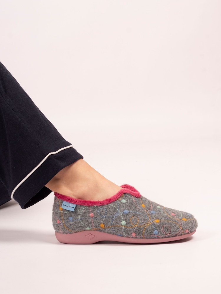 Lunar Grey Helsinki Full Slippers - Image 2 of 2