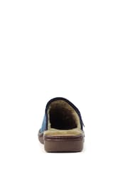 Lazy Dogz Blue Jacob Warm Lined Slip On Slippers - Image 4 of 6