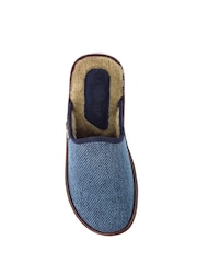 Lazy Dogz Blue Jacob Warm Lined Slip On Slippers - Image 5 of 6