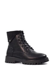 Lunar Dante Chunky Ankle Black Boots - Image 1 of 8