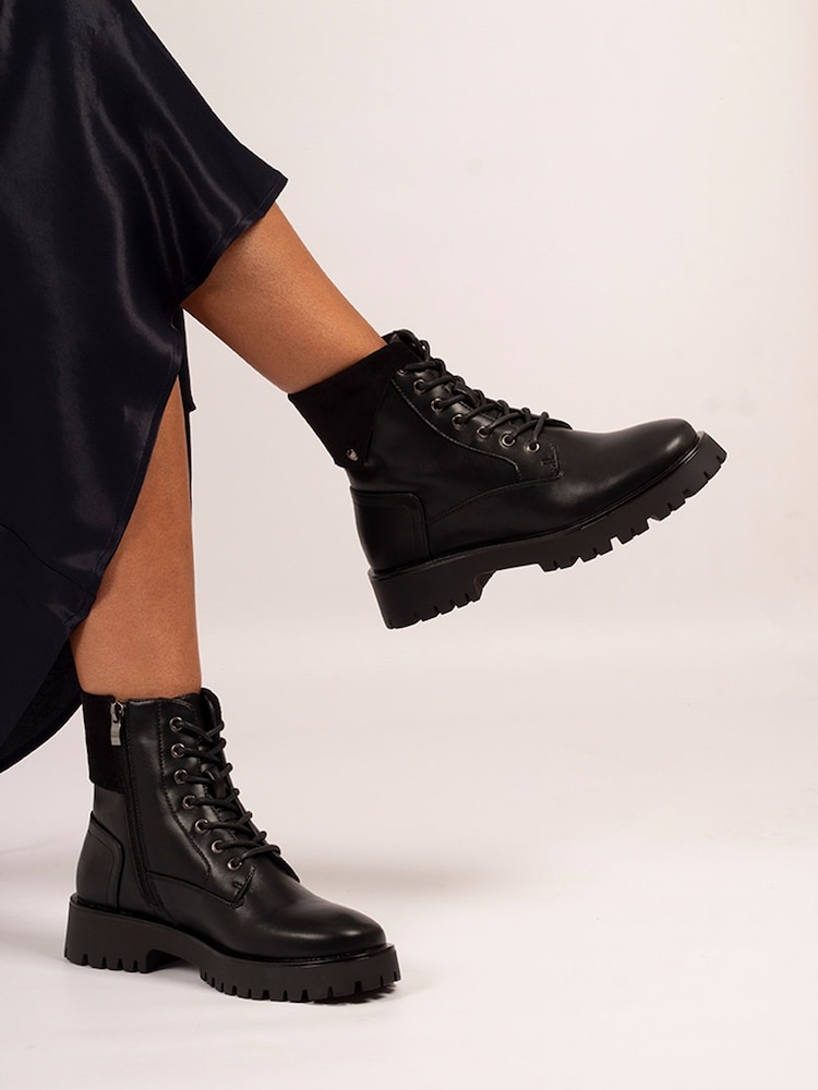Lunar Dante Chunky Ankle Black Boots - Image 8 of 8 Lunar Dante Chunky Ankle Black Boots - Image 8 of 8