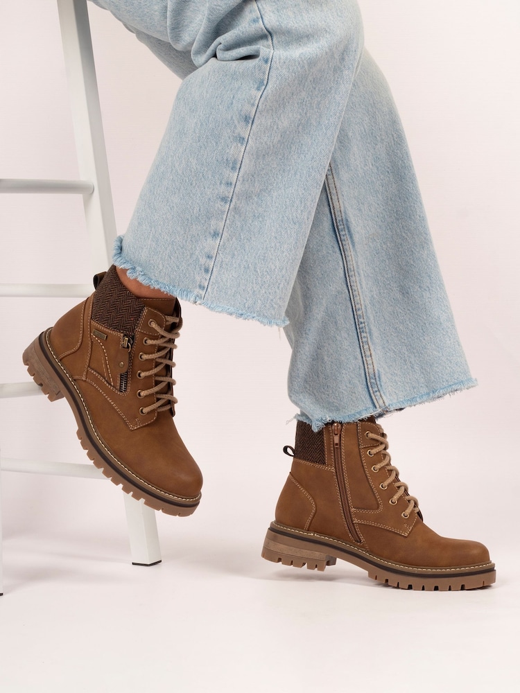 Lunar Caramel Waterproof Brown Boots - Image 1 of 8 Lunar Caramel Waterproof Brown Boots - Image 1 of 8