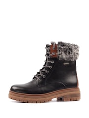 Lunar Bernice Faux Fur Trim Waterproof Black Boots - Image 4 of 8