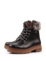 Lunar Bernice Faux Fur Trim Waterproof Black Boots - Image 5 of 8