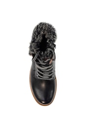 Lunar Bernice Faux Fur Trim Waterproof Black Boots - Image 8 of 8