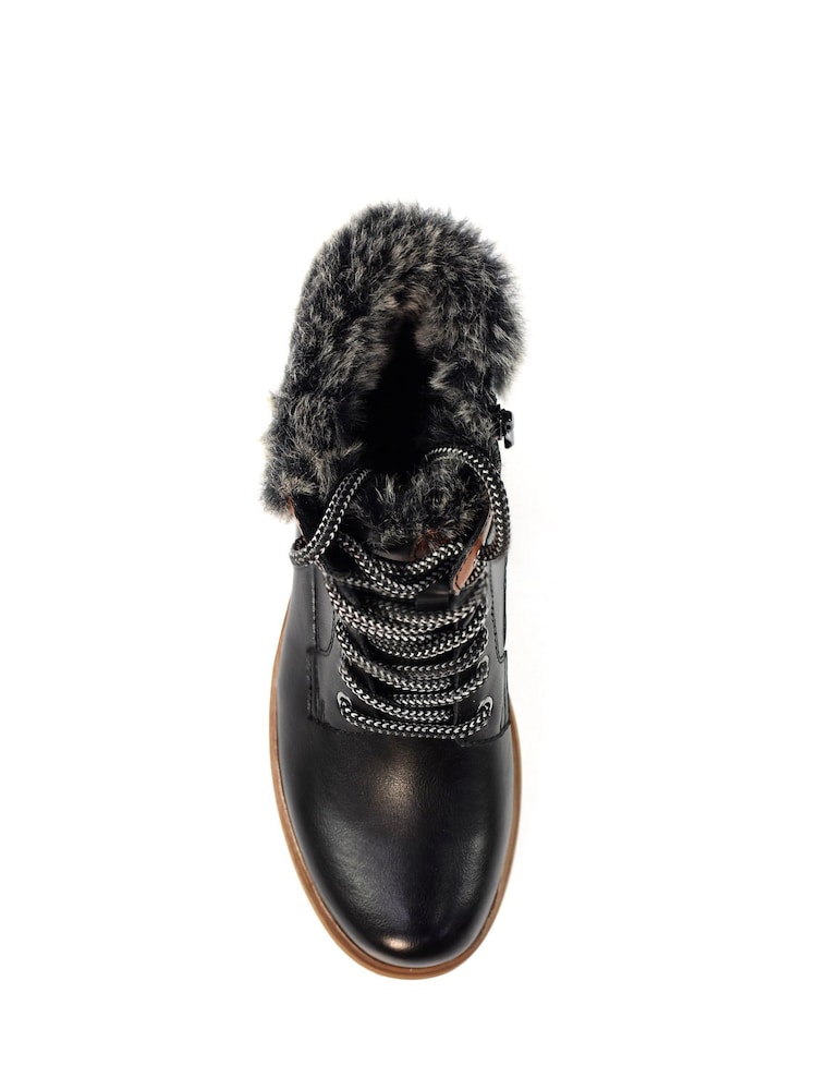Lunar Bernice Faux Fur Trim Waterproof Black Boots - Image 8 of 8 Lunar Bernice Faux Fur Trim Waterproof Black Boots - Image 8 of 8