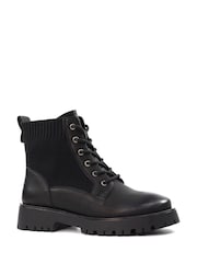 Lunar Tetris Chunky Ankle Black Boots - Image 1 of 8