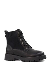 Lunar Tetris Chunky Ankle Black Boots - Image 2 of 8