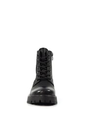 Lunar Tetris Chunky Ankle Black Boots - Image 4 of 8