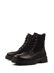 Lunar Tetris Chunky Ankle Black Boots - Image 6 of 8