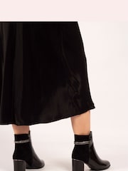Lunar Lily Patent Heeled Ankle Black Boots - Image 3 of 8