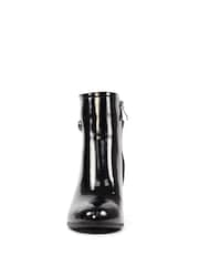 Lunar Lily Patent Heeled Ankle Black Boots - Image 6 of 8