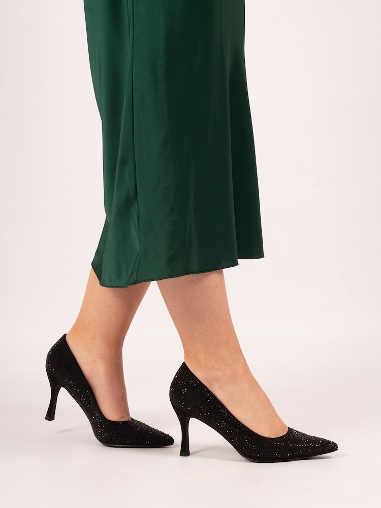Lunar Renata Glitzy Court Black Shoes - Image 1 of 1