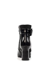 Lunar Trudy Patent Heeled Ankle Black Boots - Image 7 of 8