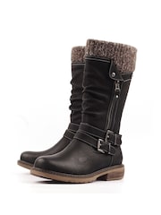 Lunar Peyton Waterproof Long Black Boots - صورة 2 من 8
