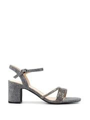 Lunar Metallic Shazam Block Heel Glitsy Party Sandals - Afbeelding 3 van 8