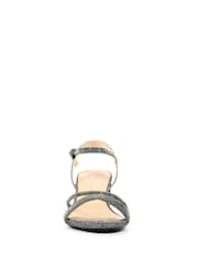 Lunar Metallic Shazam Block Heel Glitsy Party Sandals - Afbeelding 5 van 8