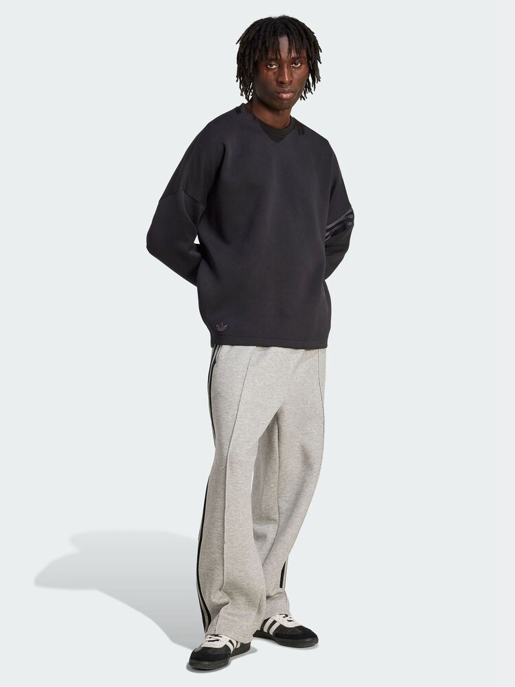adidas Originals Black Neoclassic Long Sleeve Oversized Crew Sweatshirt - Image 2 of 5 adidas Originals Black Neoclassic Long Sleeve Oversized Crew Sweatshirt - Image 2 of 5