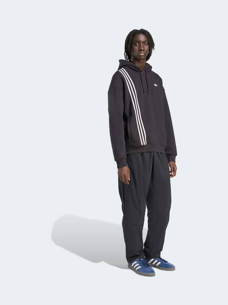 adidas Originals Black Front Stripes Hoodie - Image 1 of 5 adidas Originals Black Front Stripes Hoodie - Image 1 of 5