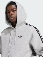 adidas Originals Grey Adicolor Spacer Oversized Hoodie - Image 2 of 5