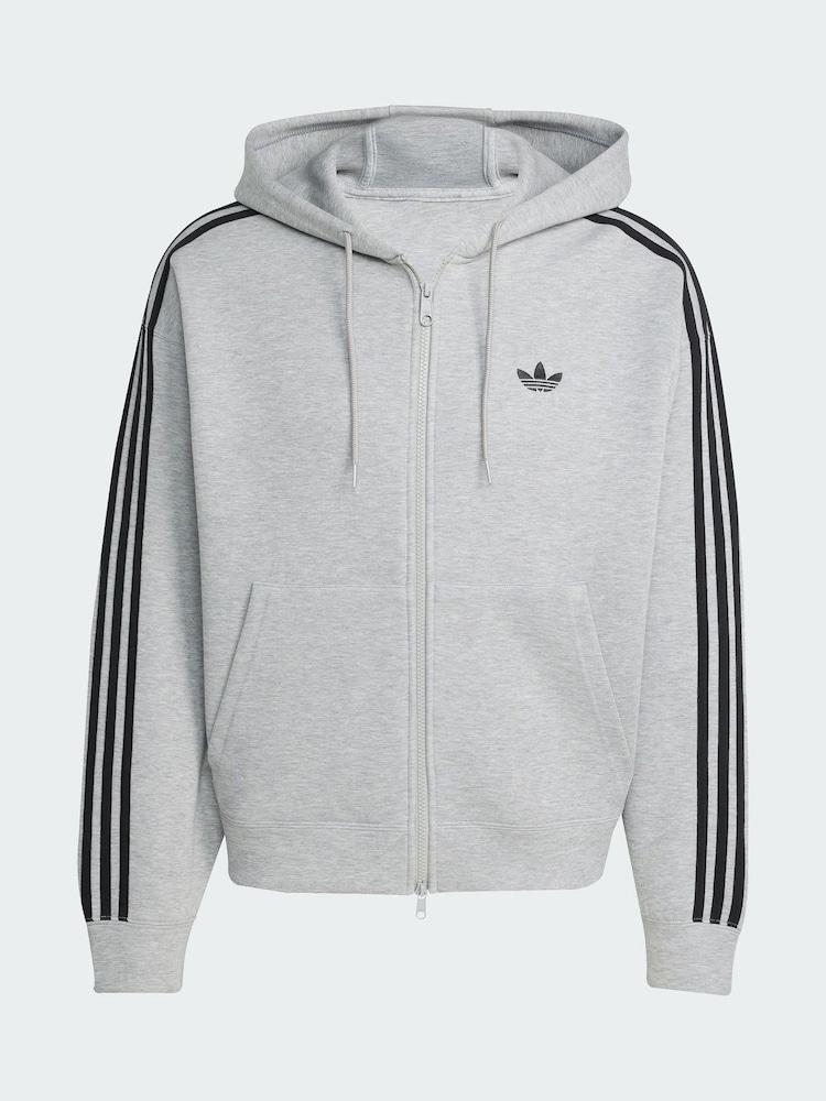 adidas Originals Grey Adicolor Spacer Oversized Hoodie - Image 5 of 5 adidas Originals Grey Adicolor Spacer Oversized Hoodie - Image 5 of 5