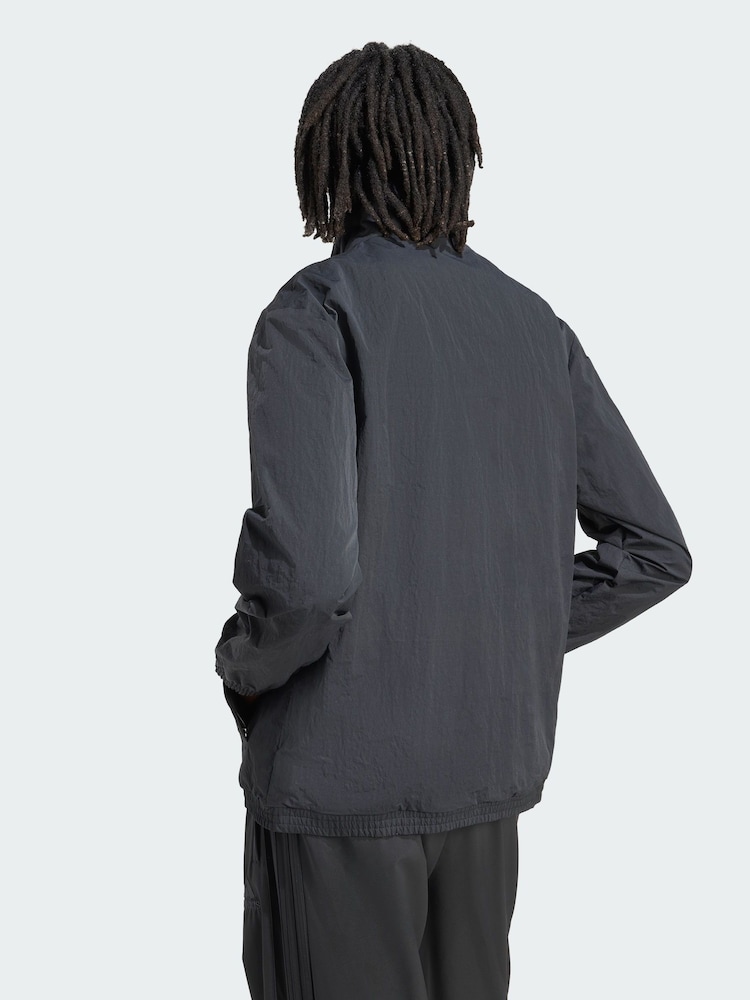 adidas Originals Black Firebird Front Stripes Woven Track Top - Image 2 of 5 adidas Originals Black Firebird Front Stripes Woven Track Top - Image 2 of 5