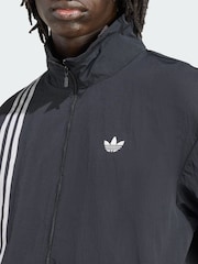 adidas Originals Black Firebird Front Stripes Woven Track Top - Image 4 of 5
