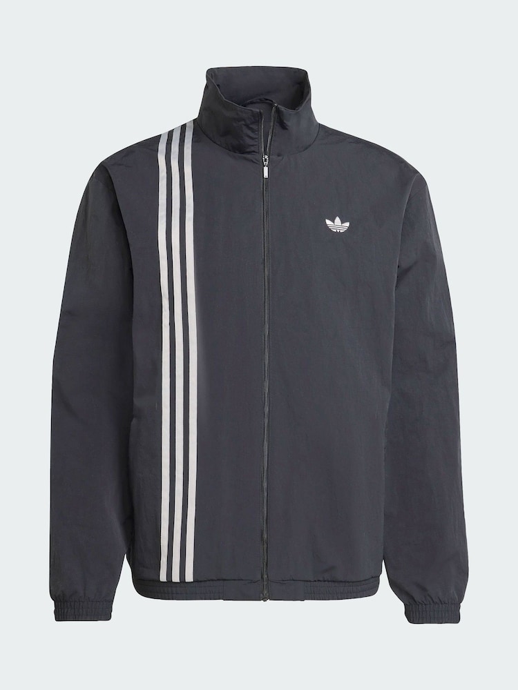 adidas Originals Black Firebird Front Stripes Woven Track Top - Image 5 of 5