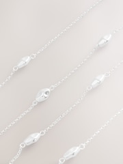 Silver Tone Rope Beaded Long Necklace - Image 3 of 3