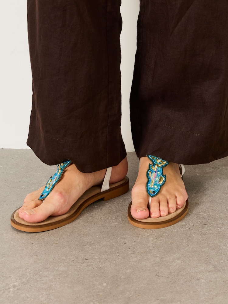 FatFace Zia Beaded Fish Sandal - Imagen 2 de 5