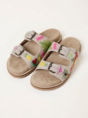FatFace Natural Coco Embroiderd Footbed Sandal - Image 5 of 5