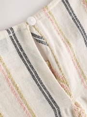 Peach Pink Lightweigth Summer Striped Shell Top - Image 2 of 3