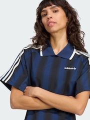adidas Originals Blue Football Inspired Graphic Dress - Image 3 of 5