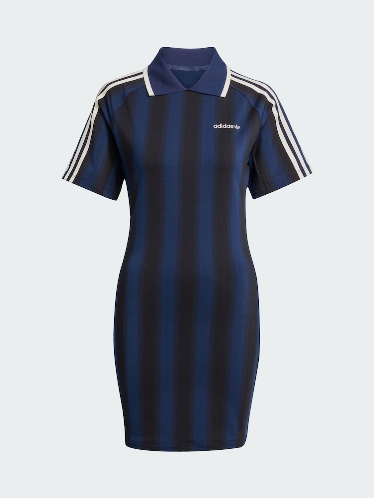 adidas Originals Blue Football Inspired Graphic Dress - Image 5 of 5