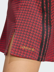 adidas Originals Red Houndstooth Tailored Skirt - Image 3 of 5