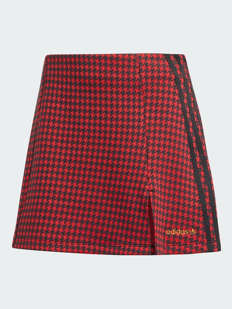 adidas Originals Red Houndstooth Tailored Skirt - Image 5 of 5