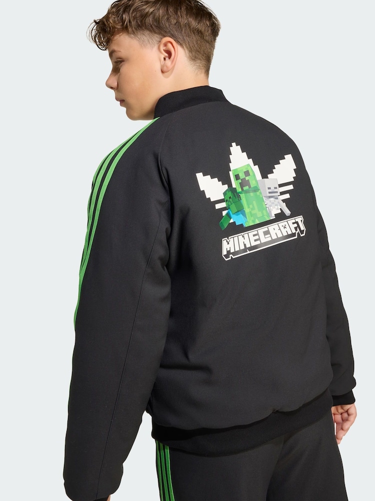 adidas Originals Black X Minecraft Jacket - Image 2 of 4 adidas Originals Black X Minecraft Jacket - Image 2 of 4