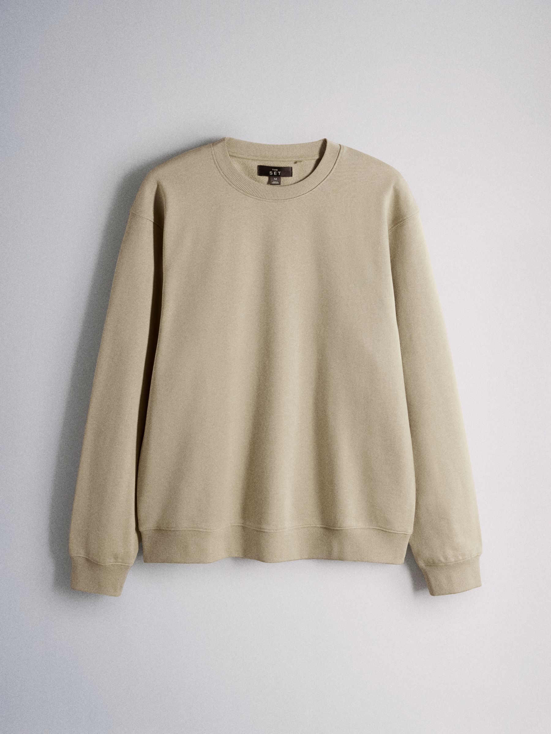 Buy The Set 3 Pack Heavy Cotton Loop Back Crew Neck Sweat Tops