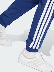 adidas Blue Essential 3-Stripes French Terry Joggers - Image 4 of 5