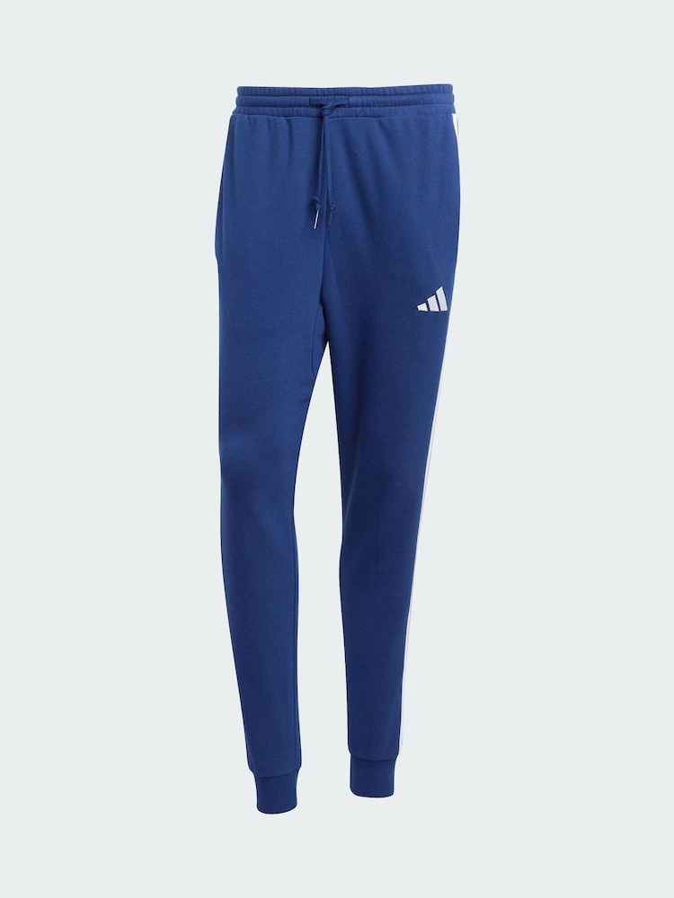 adidas Blue Essential 3-Stripes French Terry Joggers - Image 5 of 5 adidas Blue Essential 3-Stripes French Terry Joggers - Image 5 of 5