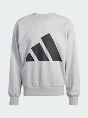 adidas Grey Essentials Big Logo French Terry Sweatshirt - Image 6 of 6