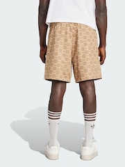 adidas Originals Brown Monogram Regular Mesh Shorts - Image 2 of 5