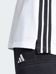 adidas White Essentials 3-Stripes Piqué Polo Shirt - Image 4 of 5