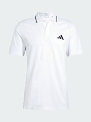 adidas White Essentials 3-Stripes Piqué Polo Shirt - Image 5 of 5