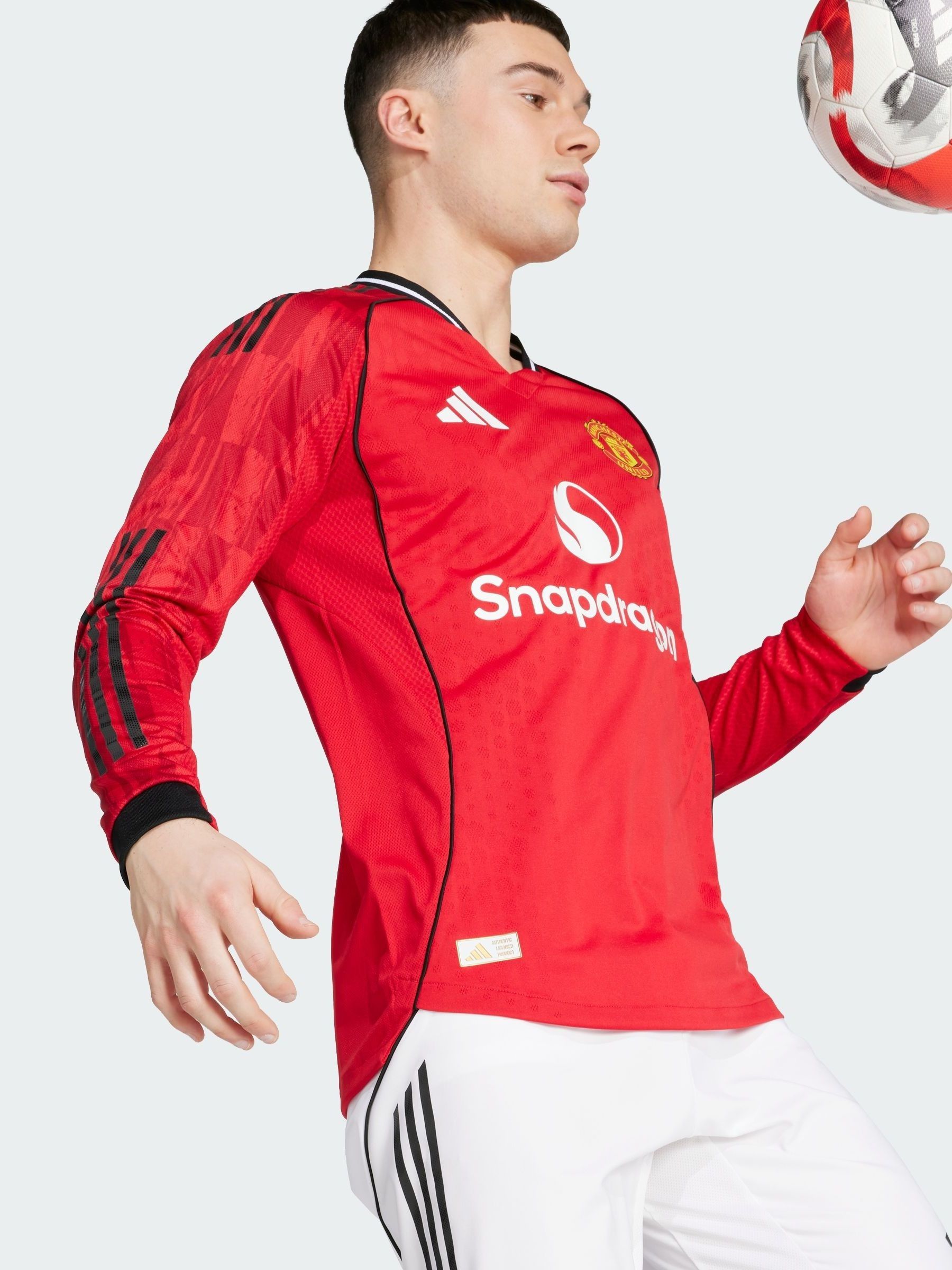 Buy adidas Red Manchester United 25/26 Long Sleeve Home Authentic