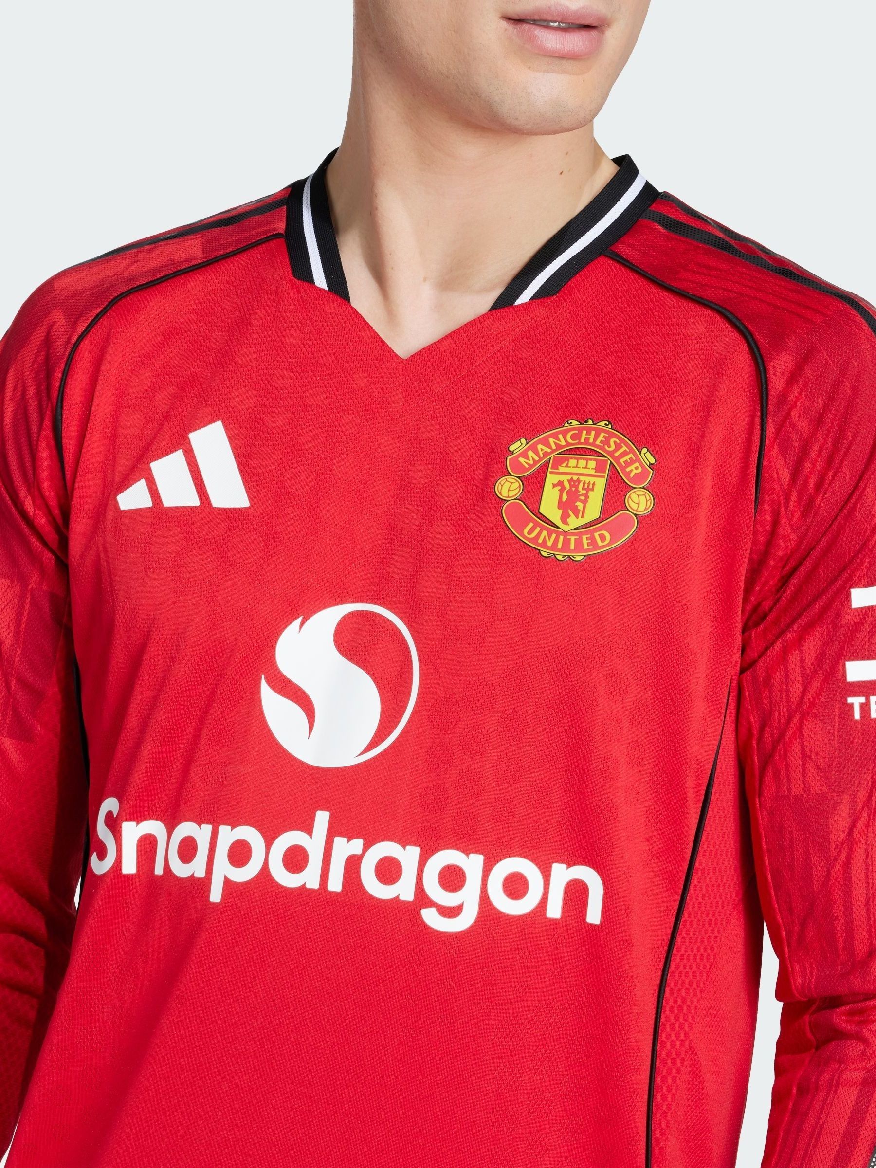 Buy adidas Red Manchester United 25/26 Long Sleeve Home Authentic
