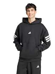 adidas Black Future Icons 3-Stripes Hoodie - Image 1 of 5