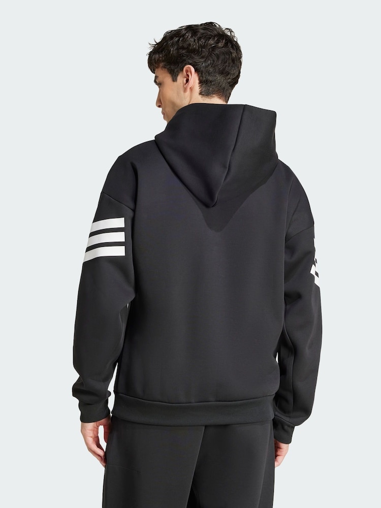 adidas Black Future Icons 3-Stripes Hoodie - Image 2 of 5