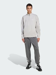 adidas Grey Mercedes  AMG Petronas Formula One Team Silver Arrows Half-Zip Sweatshirt - Image 1 of 5